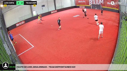 Faute de Axel Boulonnais - Team Deffontaines H23