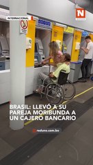 ¡Escándalo! Mujer llevó a su pareja moribunda a retirar dinero de un cajero bancario