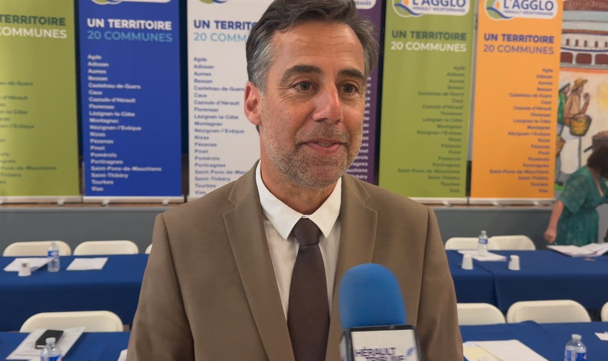 Interview de Sébastien Frey, nouveau président de l'Agglo Hérault Méditerranée