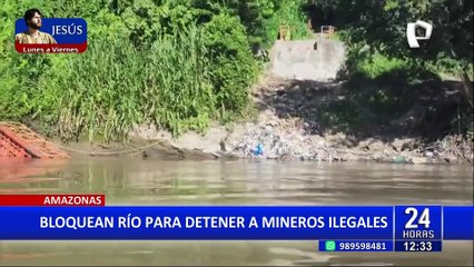 Comunidad Awajún bloquea río Comainas para frenar minería ilegal en Amazonas