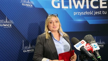 Katarzyna Kuczynska-Budka Briefing Prasowy w sprawie Piasta Gliwice