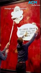 ‘No cheese, Gromit’: Wallace and Gromit picture pasted over King portrait