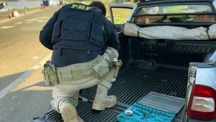 PRF apreende fuzil de grosso calibre e pasta base para produção de cocaína em Alto Paraíso