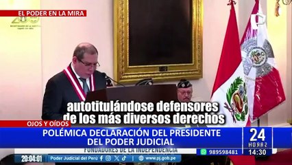 Polémicas declaraciones del presidente del Poder Judicial: “Fariseos antipatria”