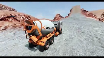 Concrete Mixer Truck Fails to Climb | BeamNG Drive