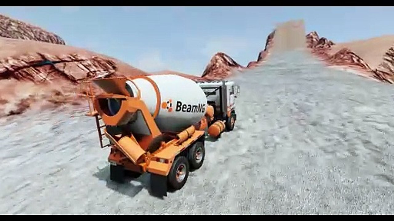 Concrete Mixer Truck Fails to Climb | BeamNG Drive