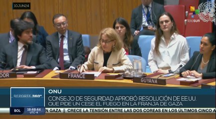 ONU adoptó una resolución presentada por EE.UU. para cese al fuego en Palestina