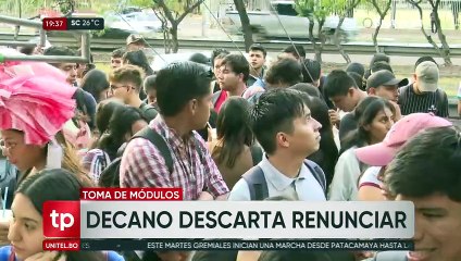 Decano de la Uagrm descarta renunciar tras toma de módulos
