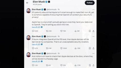 머스크 "오픈AI 심은 애플 기기, 내 회사에서 금지" / YTN