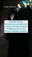 King George monument vandalised on King's birthday holiday