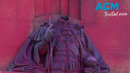 King George monument vandalised on King's birthday holiday
