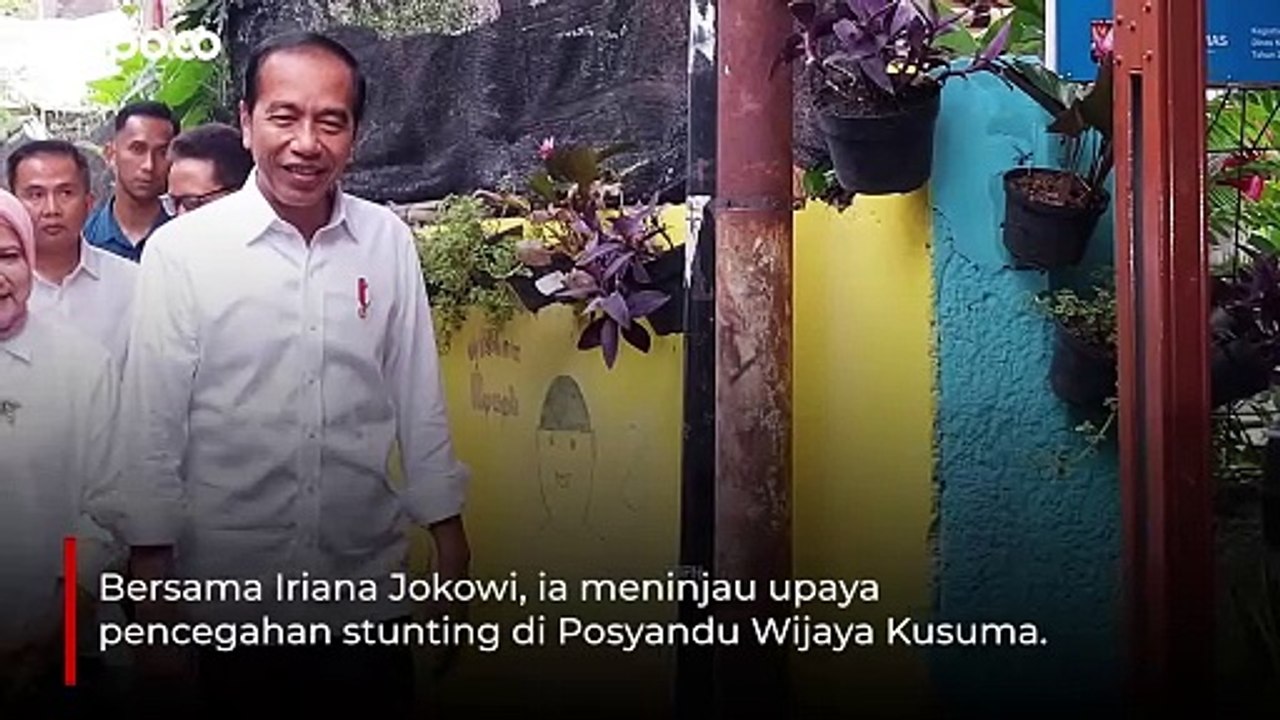 Jokowi dan Iriana Telusuri Gang Sempit, Cek Stunting di Posyandu Bogor