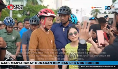 Presiden Jokowi Ajak Ibu Iriana dan Jan Sthes CFD Sepeda di Kawasan Thamrin