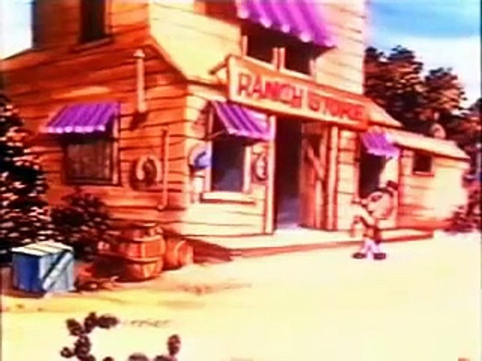 Betty Boop (1937) Wiffle Piffle Whoops I'm a cowboy (color), animated cartoon character designed by Grim Natwick at the request of Max Fleischer.