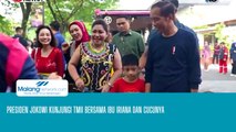 Presiden Jokowi Kunjungi TMII Bersama Dengan Ibu Iriana dan Cucunya