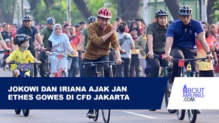 AJAK JAN ETHES, JOKOWI DAN IRIANA OLAHRAGA DI CFD JAKARTA