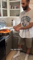 Guy Cooking Dinner Ends Up Setting Pan on Fire