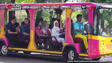 Jokowi Kunjungi TMII Bersama Ibu Iriana Dan Cucunya