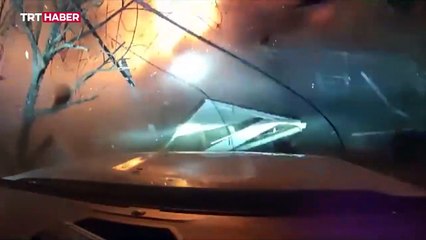 Polis gelince evini havaya uçurdu