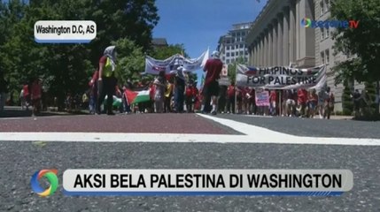 Aksi Bela Palestina di luar Gedung Putih Washington