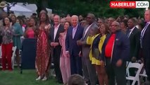 Cumhuriyetçiler, Biden'ın Juneteenth Beyaz Saray konserinde donup kaldığını görünce dalga geçti
