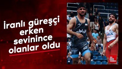İranlı güreşçi erken sevinince olanlar oldu