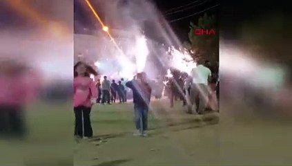 En mutlu günleri zehir oldu: Düğünde havai fişek gösterisi hastanelik etti