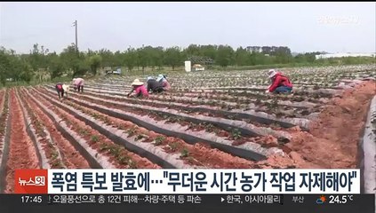 폭염 특보 발효에…"무더운 시간 농가 작업 자제해야"