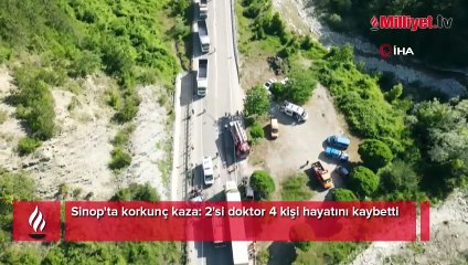 Sinop'ta korkunç kaza: 2'si doktor 4 kişi hayatını kaybetti