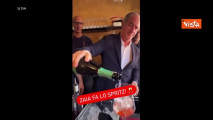 Zaia prepara uno spritz, ecco il video postato sui social