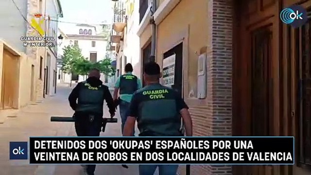 Detenidos dos 'okupas' españoles por una veintena de robos en dos localidades de Valencia