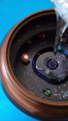 Green Dragon Acrylic Painting on Resin Layers with 3D Effect