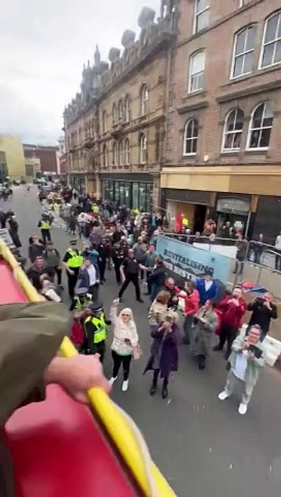 Watch moment man appears to throw rocks at Nigel Farage as he campaigns in Barnsley (Credit: X.com/Nigel Farage)