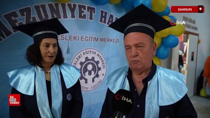 Samsun'da 71 yaşında lise diploması aldı