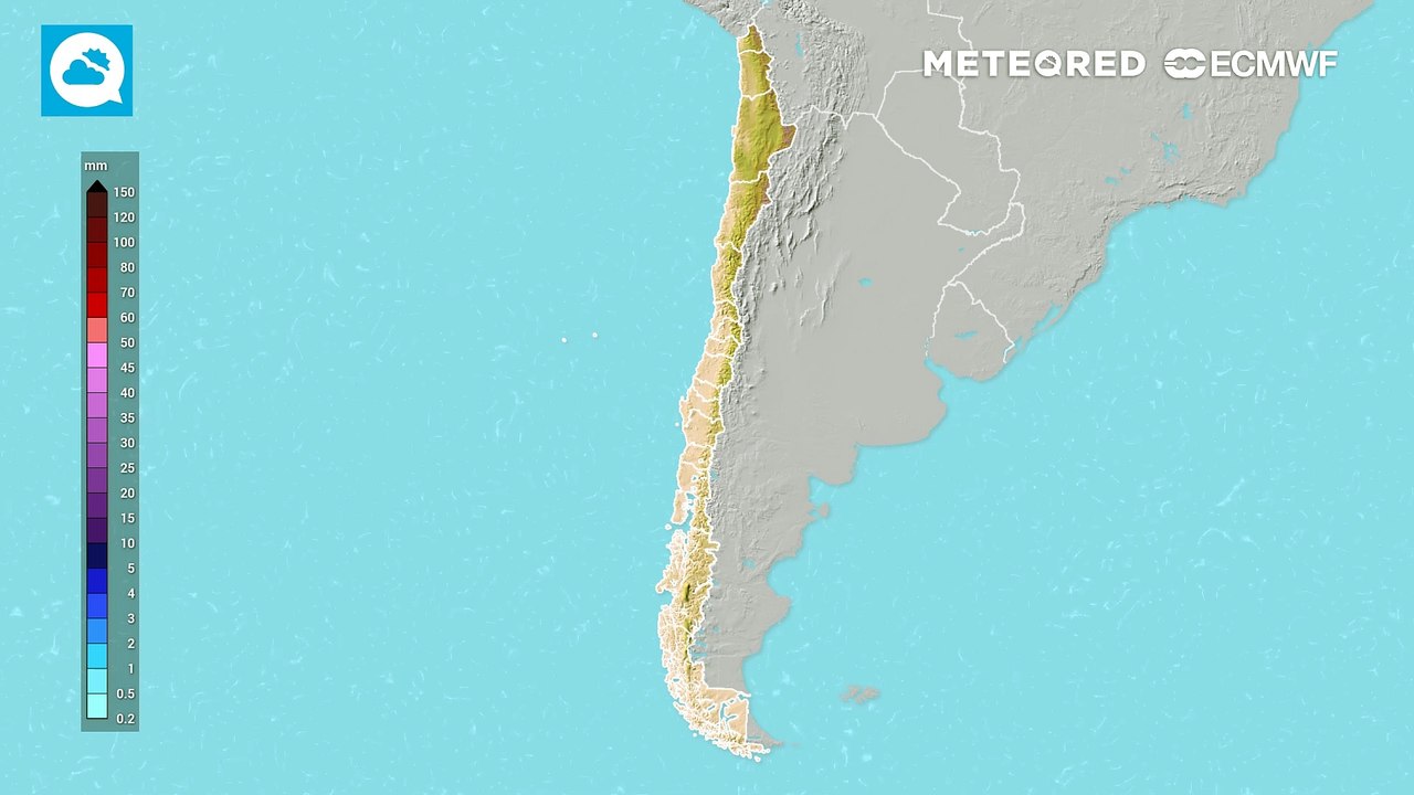 Sistema frontal y río atmosférico categoría excepcional dejarán intensas lluvias sobre Chile