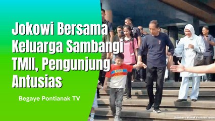 Jokowi Bersama Keluarga Sambangi TMII Antusias Pengunjung Membludak