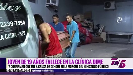 Joven de 19 años muere por dengue