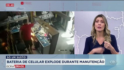 Bateria de celular explode durante manutenção