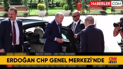 Download Video: Cumhurbaşkanı Erdoğan, CHP Genel Merkezi'nde! Özgür Özel kapıda karşıladı, işte ilk görüntüler