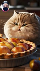 Chubby Cat Loves Apple Pie #funny #cat #cute #catlover #kitty 