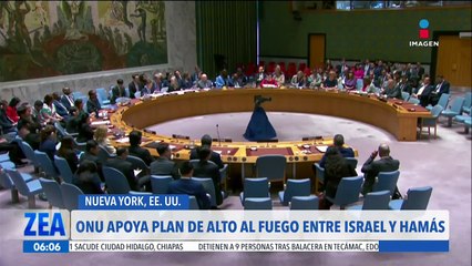 La ONU apoya plan de alto al fuego entre Israel y Hamás