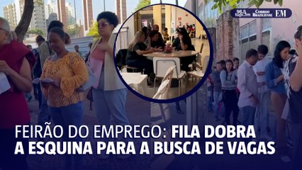 Longa fila para o feirão de empregos em BH