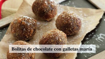 Bolitas de chocolate con galletas maría