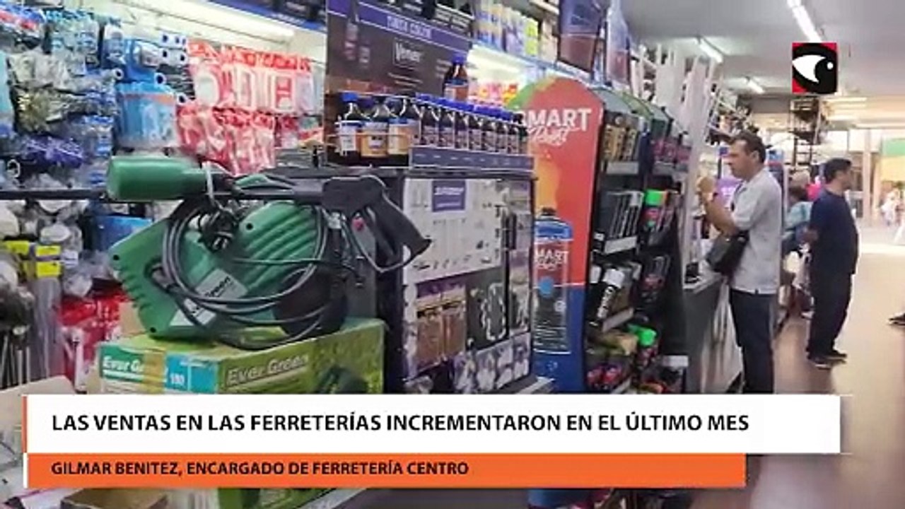 Las ventas en las ferreterías incrementaron en...