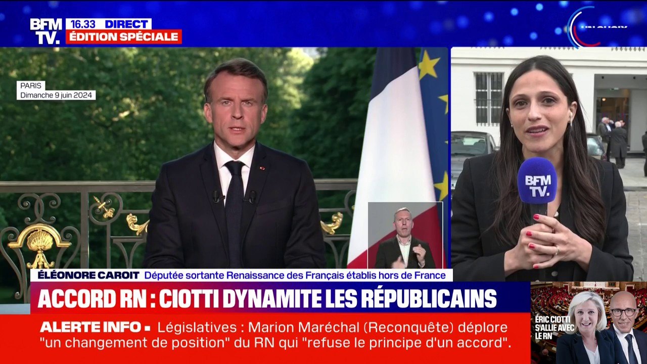 Proposition d'alliance RN/LR: "Cette dissolution a au moins pour effet de faire tomber les masques", pour Éléonore Caroit (Renaissance)