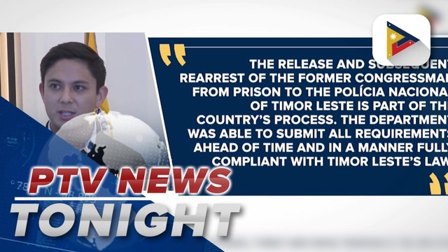 DOJ still confident extradition request vs. former Rep. Teves to eventually be granted by Timor-Leste