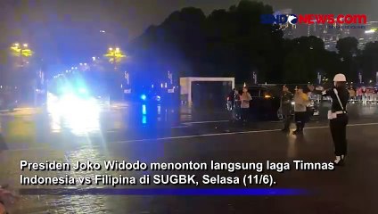 Beri Dukungan ke Timnas, Presiden Jokowi Nonton Langsung Indonesia Vs Filipina di GBK