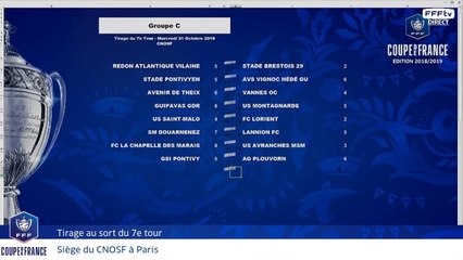 Tirage 7e tour de la Coupe de France, le replay