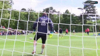 Entraînement des gardiens de but de l'Equipe de France