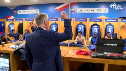 Le vestiaire des Bleus après France - Russie (4-2)